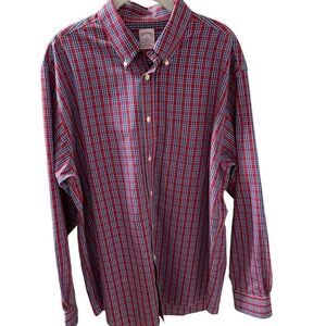 Brooks Brothers Men’s Size Large Shirt. 346 Non-Iron All Supina Cotton Plaid